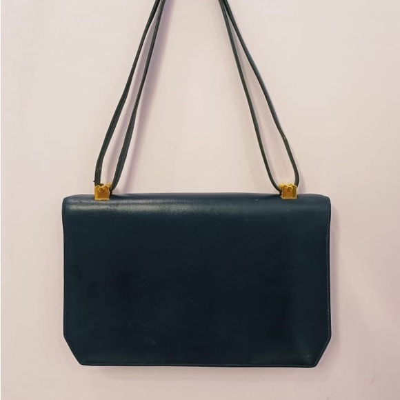 Vintage Hermes Navy Blue Leather Crossbody / Shoulder Bag - Picture 8 of 15